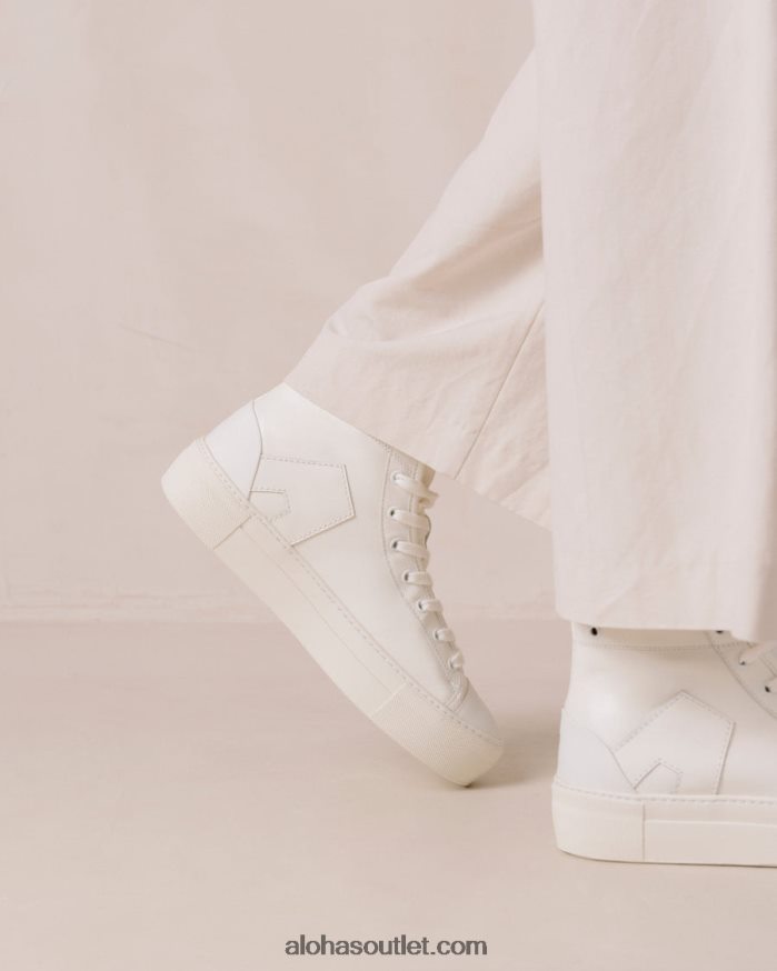mulheres tb.35 - tênis de couro branco Alohas 4P88ZX262 creme