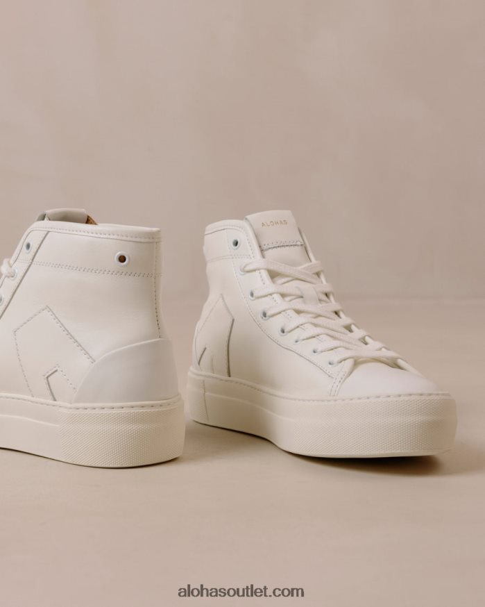 mulheres tb.35 - tênis de couro branco Alohas 4P88ZX262 creme