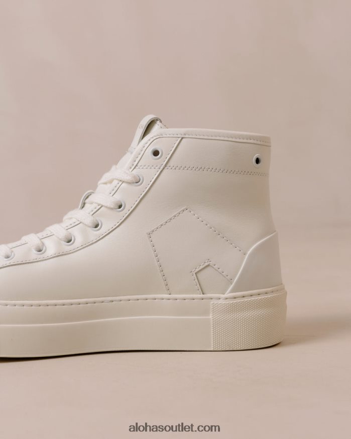 mulheres tb.35 - tênis de couro branco Alohas 4P88ZX262 creme