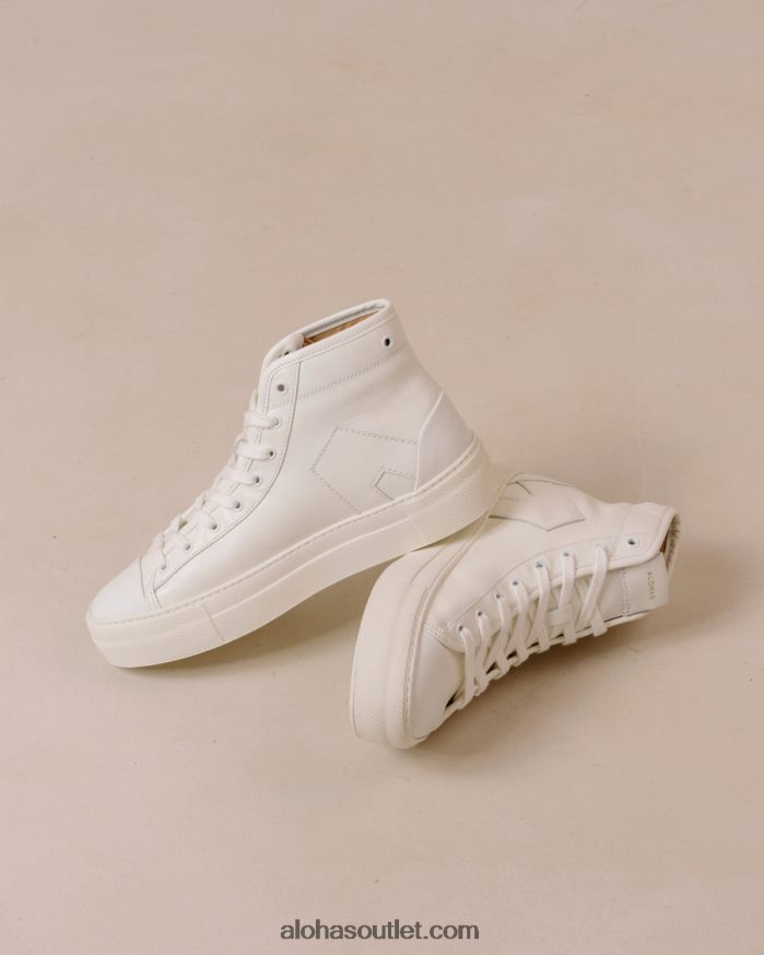 mulheres tb.35 - tênis de couro branco Alohas 4P88ZX262 creme