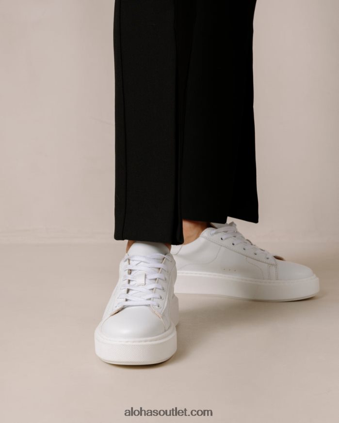 mulheres tb.65 - tênis branco de couro vegano Alohas 4P88ZX91 Branco brilhante