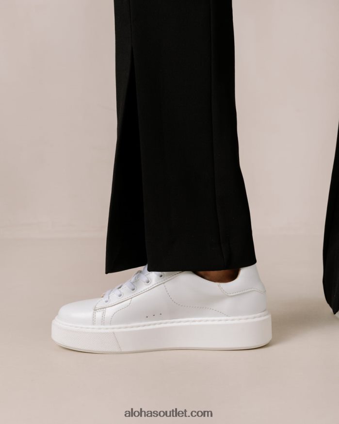 mulheres tb.65 - tênis branco de couro vegano Alohas 4P88ZX91 Branco brilhante
