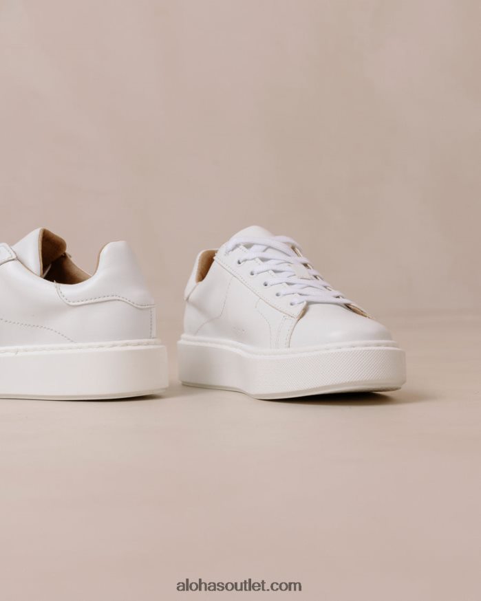 mulheres tb.65 - tênis branco de couro vegano Alohas 4P88ZX91 Branco brilhante