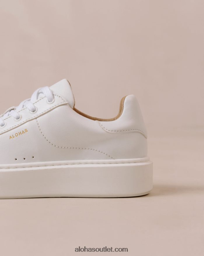 mulheres tb.65 - tênis branco de couro vegano Alohas 4P88ZX91 Branco brilhante