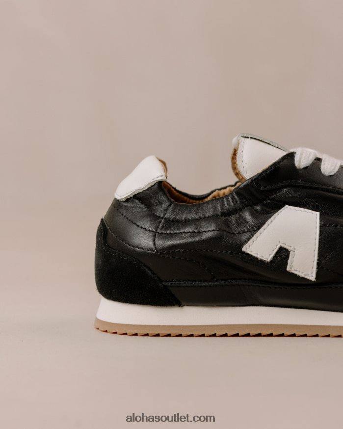 mulheres tb.70 - tênis de couro preto e branco Alohas 4P88ZX402 queda de energia