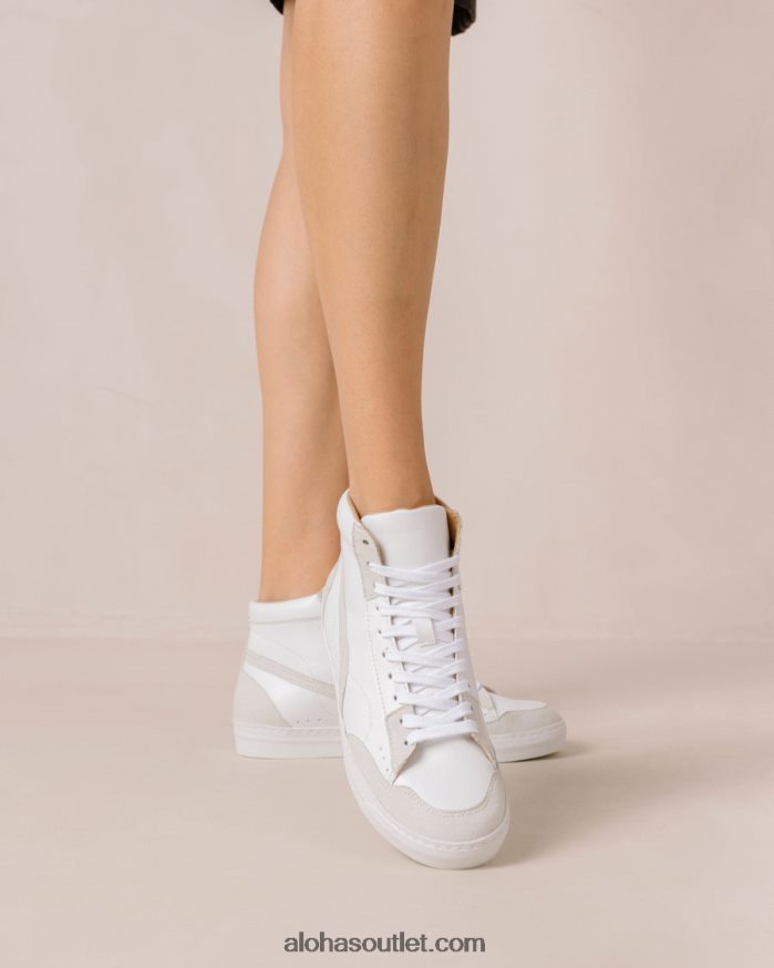 mulheres tb.73 apple - tênis branco de couro vegano Alohas 4P88ZX567 Branco brilhante