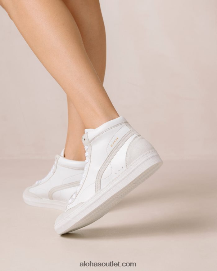 mulheres tb.73 apple - tênis branco de couro vegano Alohas 4P88ZX567 Branco brilhante
