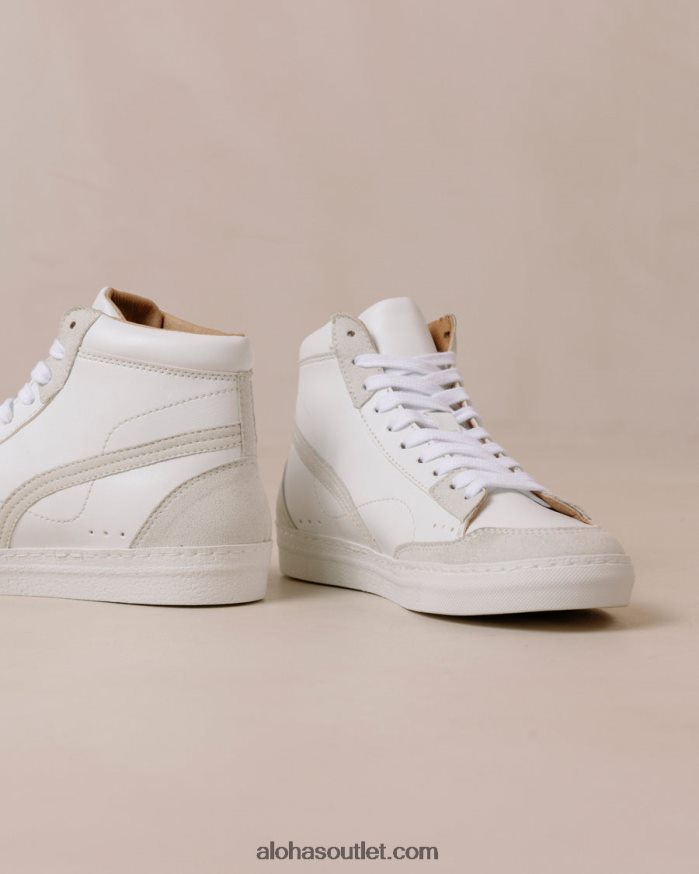 mulheres tb.73 apple - tênis branco de couro vegano Alohas 4P88ZX567 Branco brilhante