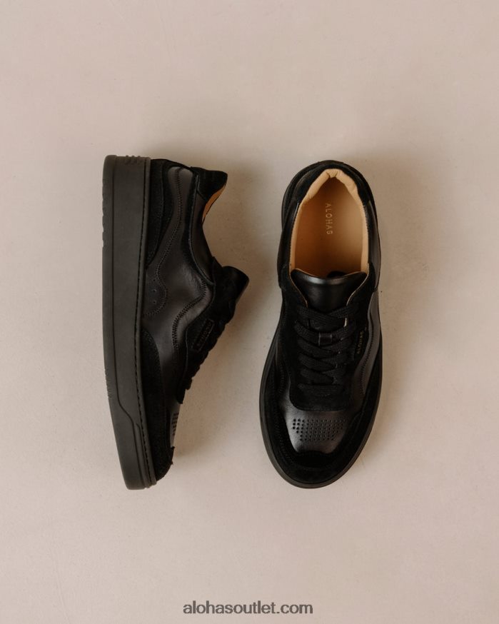 mulheres tb.87 - tênis de couro preto Alohas 4P88ZX67 preto total